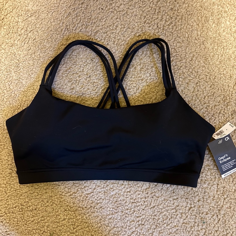 GAP Black Strappy Sports Bra